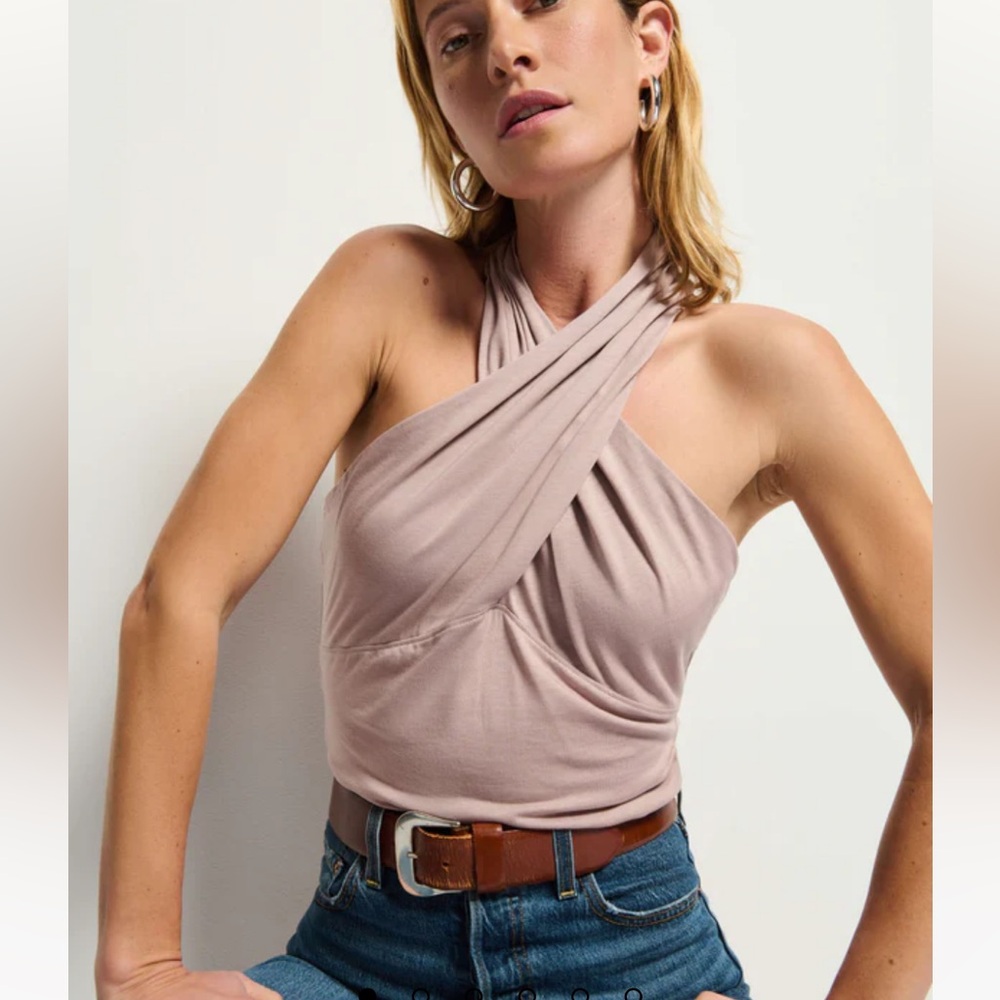 Nation xs Hanna pink-beige Halter Top new